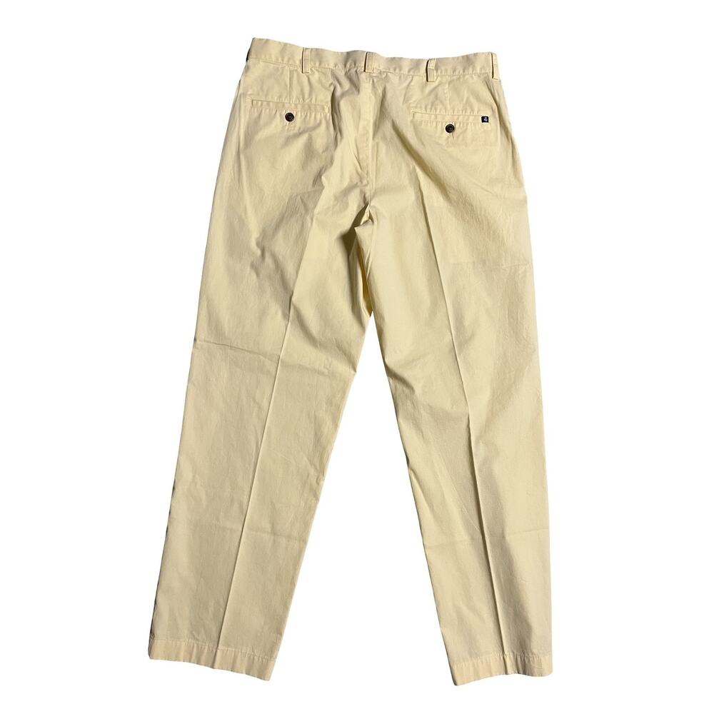 Brooks Brothers 346 Pants‎ Mens 36x32 Yellow Cotton Chino Straight Leg Casual
